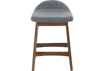 ashy charcoal polyester inch & over bar seat stool   