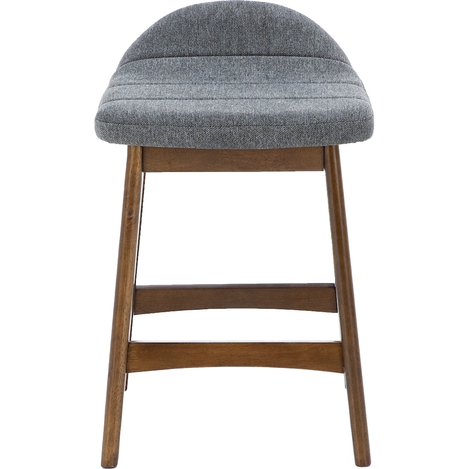 ashy charcoal polyester inch & over bar seat stool   