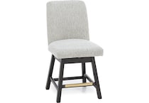 ashy dark brown   beige inch & over bar seat stool   
