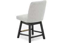 ashy dark brown   beige inch & over bar seat stool   