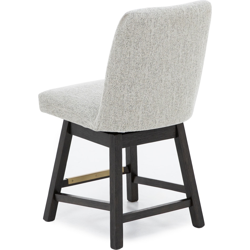 ashy dark brown   beige inch & over bar seat stool   