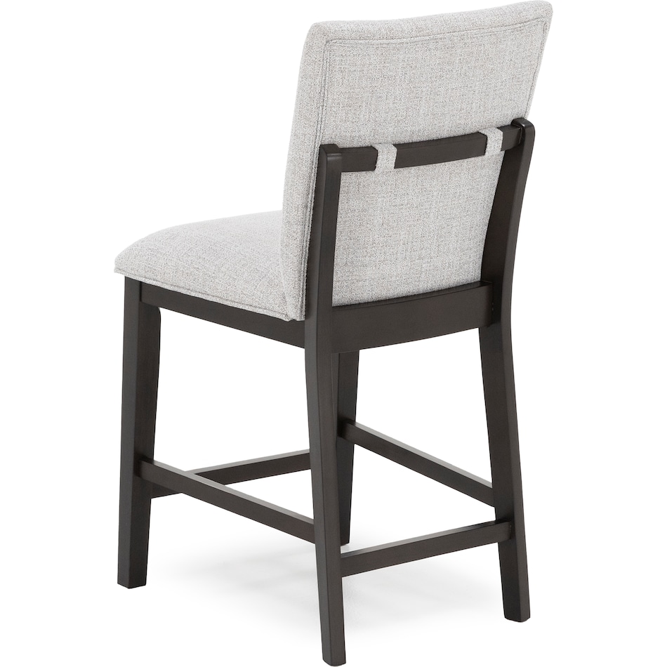ashy dark grayish brown   light grey inch & over bar seat stool   