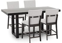 ashy dark grayish brown   light grey inch & over bar seat stool   
