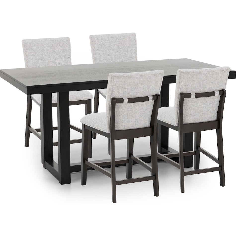 ashy dark grayish brown   light grey inch & over bar seat stool   
