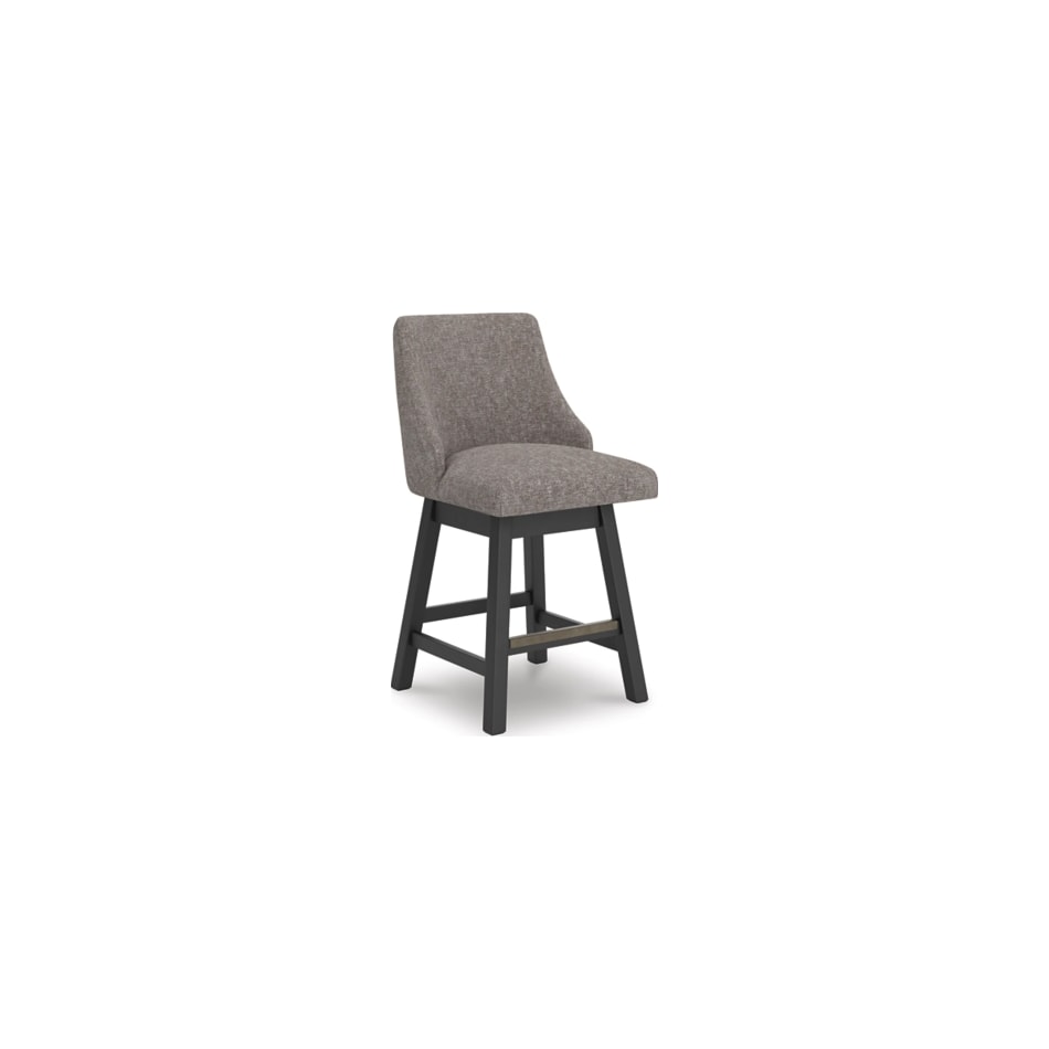 ashy dark grayish brown   grey inch & over bar seat stool   
