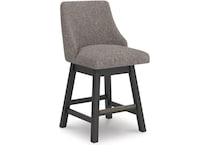 ashy dark grayish brown   grey inch & over bar seat stool   