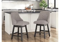 ashy dark grayish brown   grey inch & over bar seat stool   