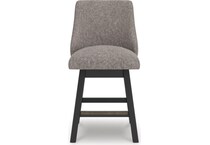 ashy dark grayish brown   grey inch & over bar seat stool   
