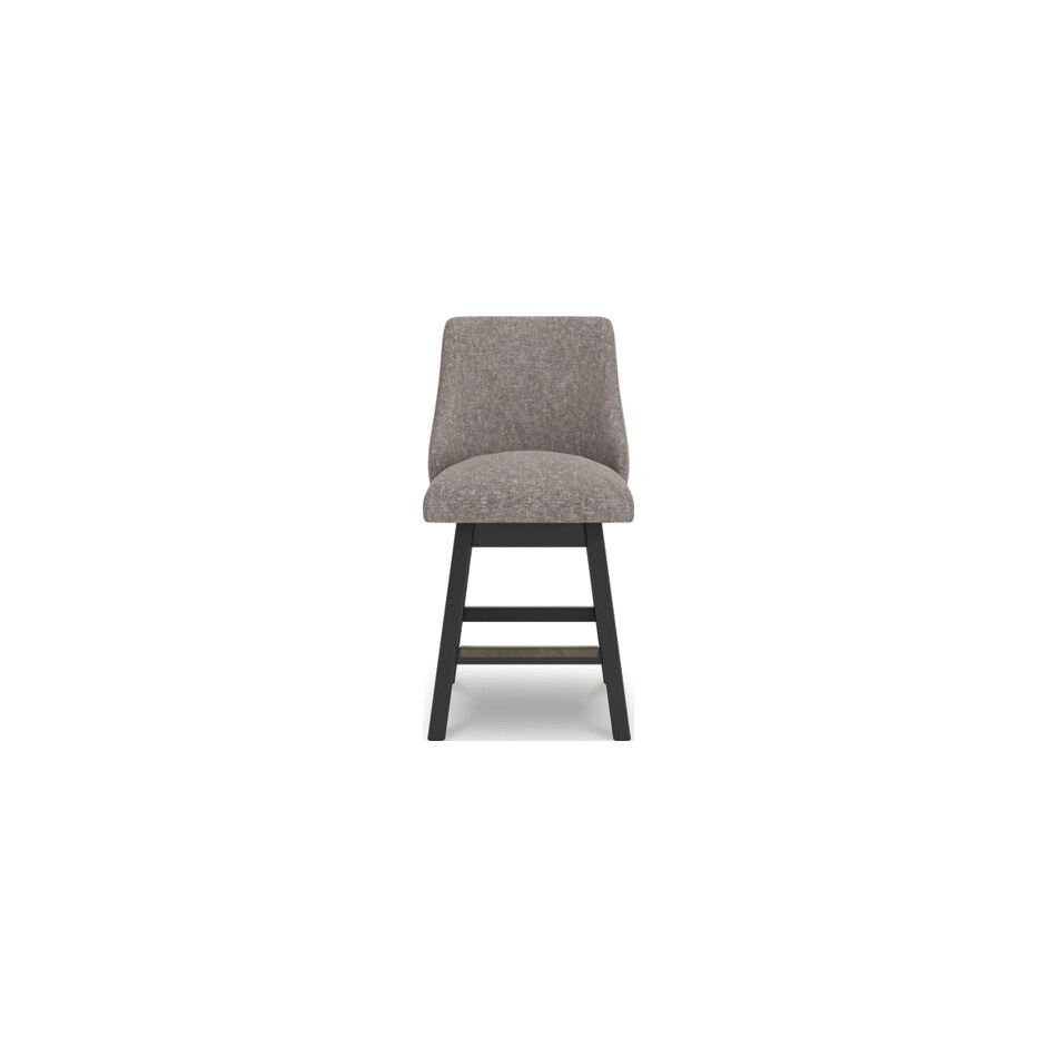 ashy dark grayish brown   grey inch & over bar seat stool   