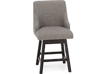 ashy dark grayish brown   grey inch & over bar seat stool   