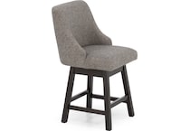 ashy dark grayish brown   grey inch & over bar seat stool   
