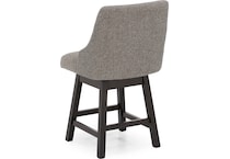 ashy dark grayish brown   grey inch & over bar seat stool   