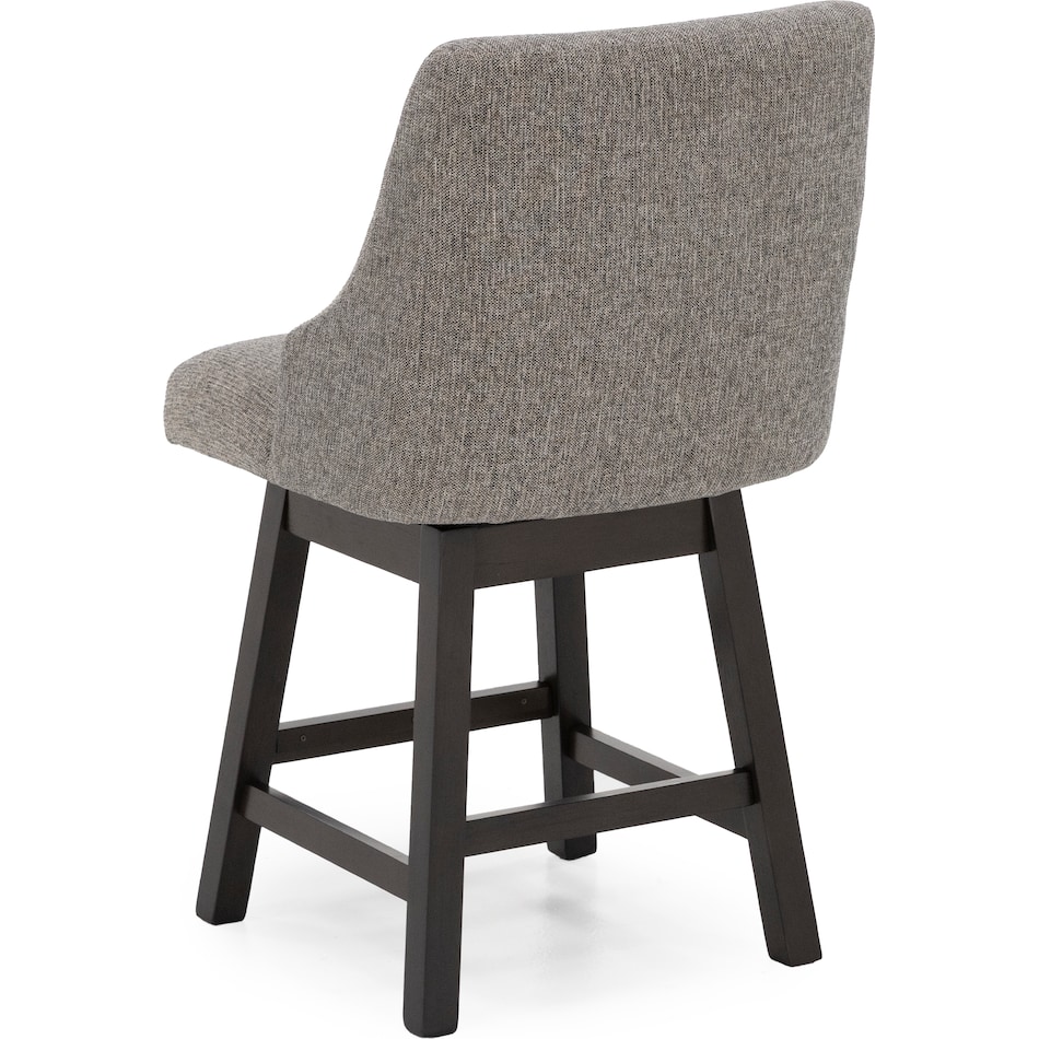 ashy dark grayish brown   grey inch & over bar seat stool   