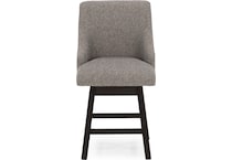 ashy dark grayish brown   grey inch & over bar seat stool   