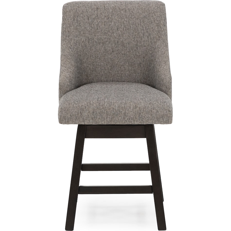 ashy dark grayish brown   grey inch & over bar seat stool   