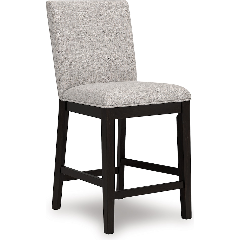 ashy dark grayish brown   light grey inch & over bar seat stool   