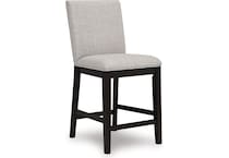 ashy dark grayish brown   light grey inch & over bar seat stool   