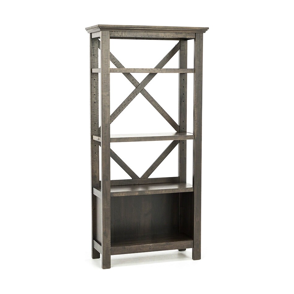 ashy distressed bookcase   