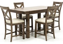 ashy distressed counter height rectangle p  