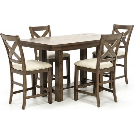 Willowbrook 5pc. Counter Height Dining Set, Nutmeg