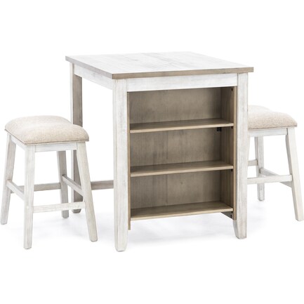 Casey Two-Toned 3-pc. Counter Island Set
