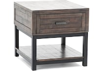 ashy distressed end table   