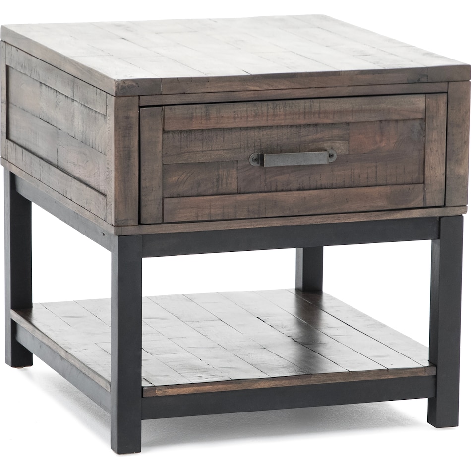 ashy distressed end table   