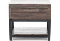 ashy distressed end table   