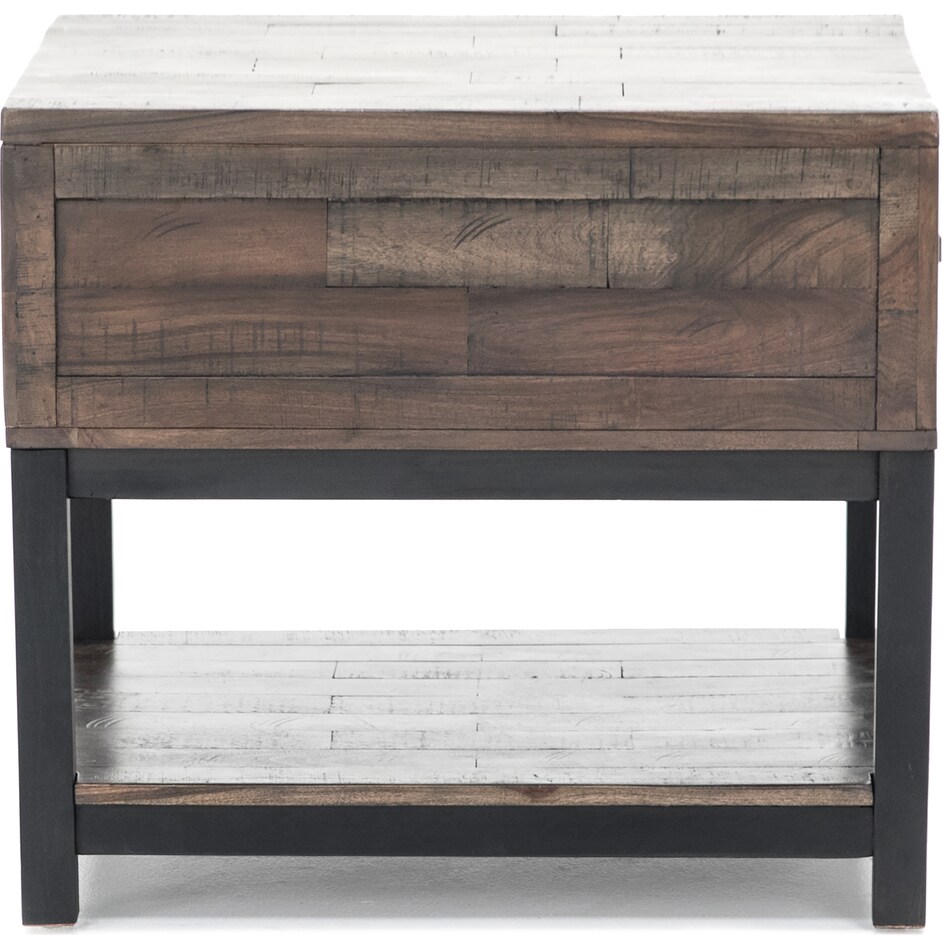 ashy distressed end table   