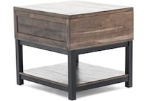 ashy distressed end table   
