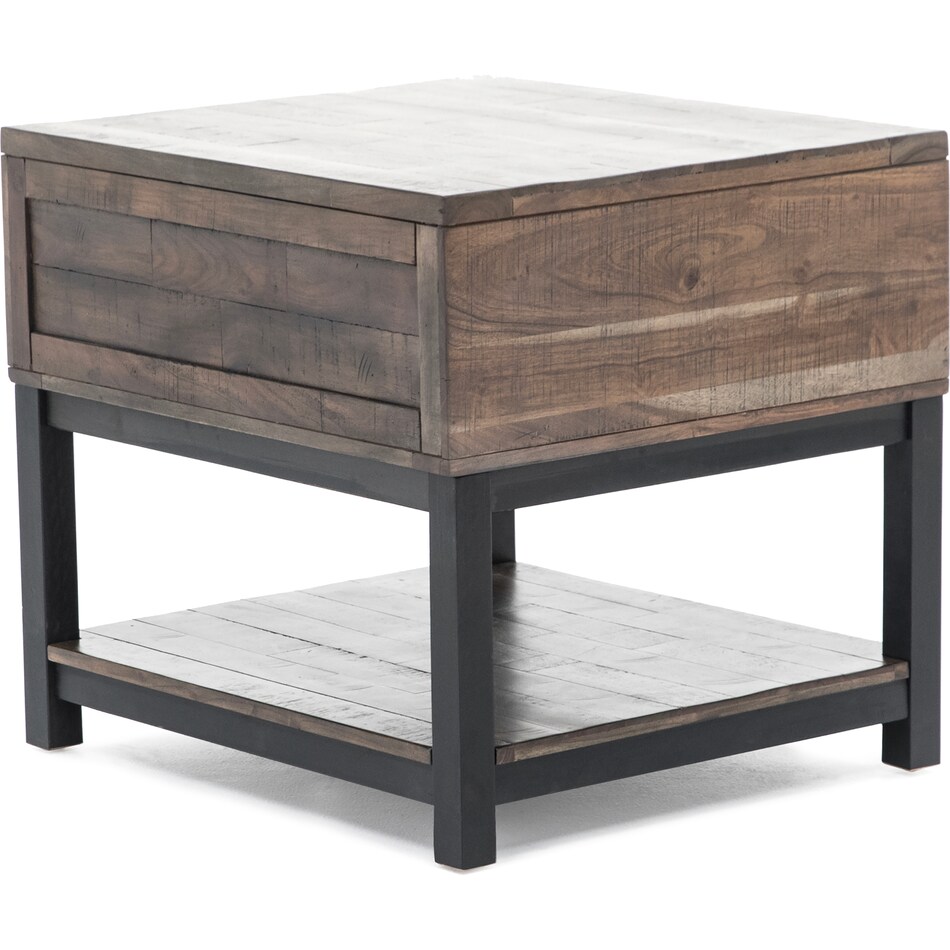 ashy distressed end table   
