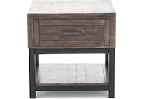 ashy distressed end table   