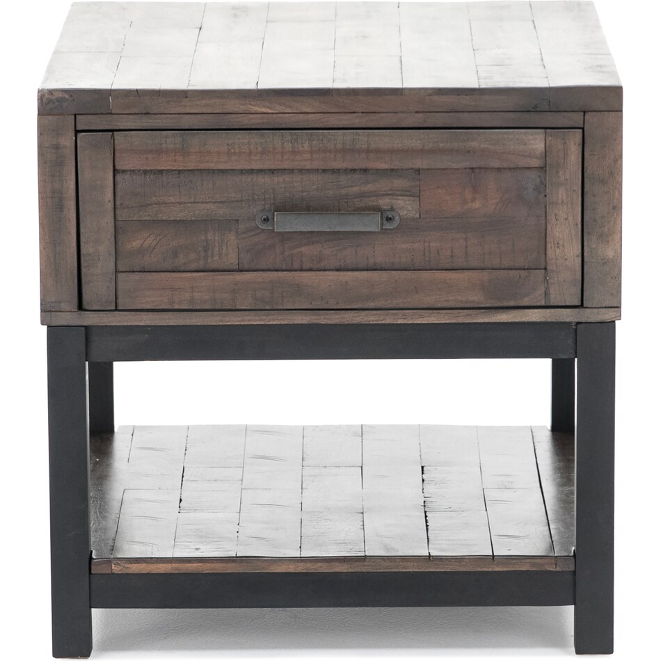 ashy distressed end table   