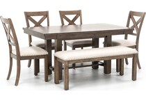 ashy distressed standard height rectangle pk  