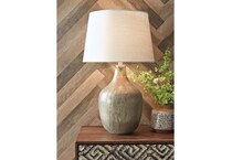 ashy gold table lamp   