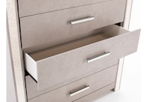 ashy gray   replicated leather grain drawer   