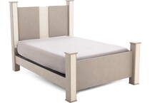 ashy gray   replicated leather grain queen bed package qpk  