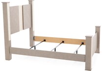ashy gray   replicated leather grain queen bed package qpk  