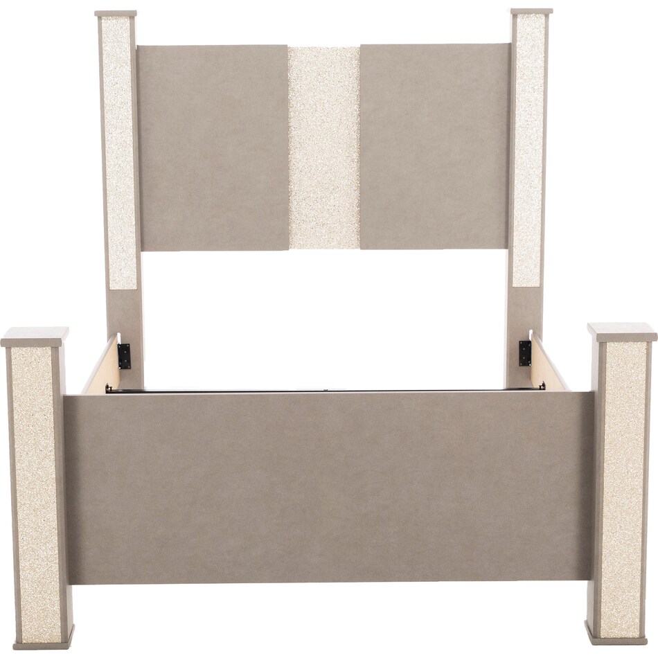 ashy gray   replicated leather grain queen bed package qpk  