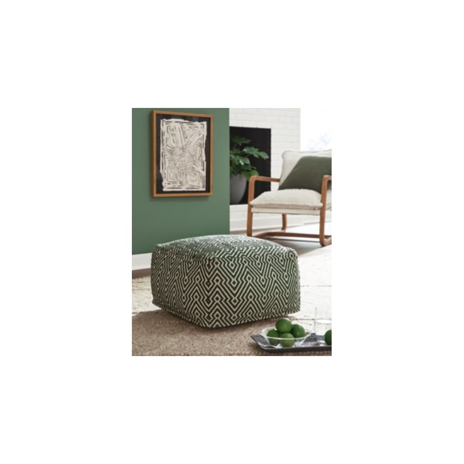 ashy green pouf   