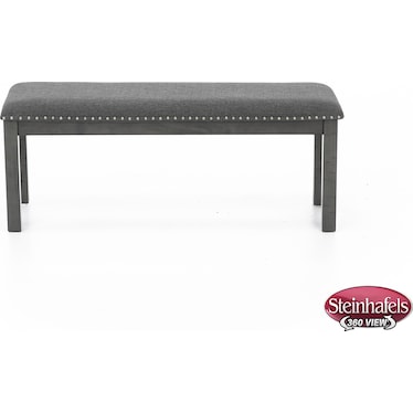 Willowbrook Upholstered Seat Bench, Grey