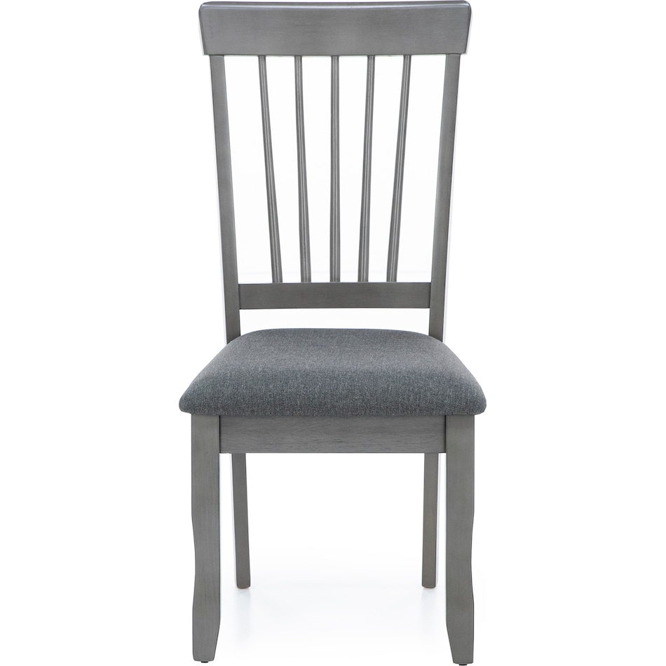 ashy grey inch standard seat height side chair   