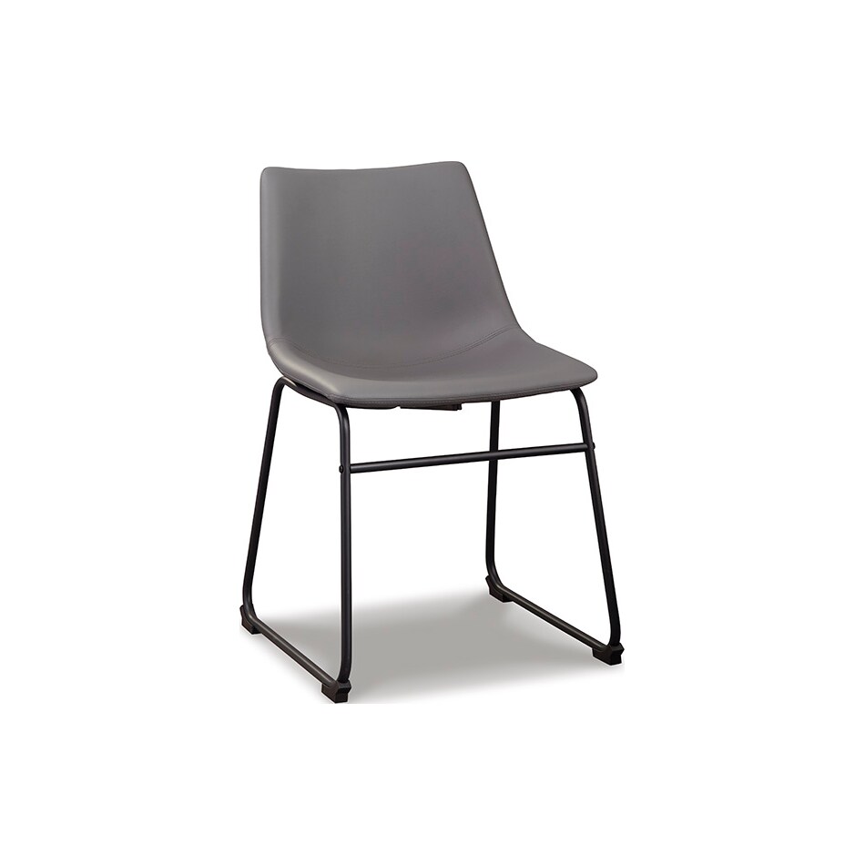 ashy grey inch standard seat height side chair   