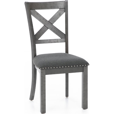 Willowbrook Upholstered Seat Side Chair, Grey