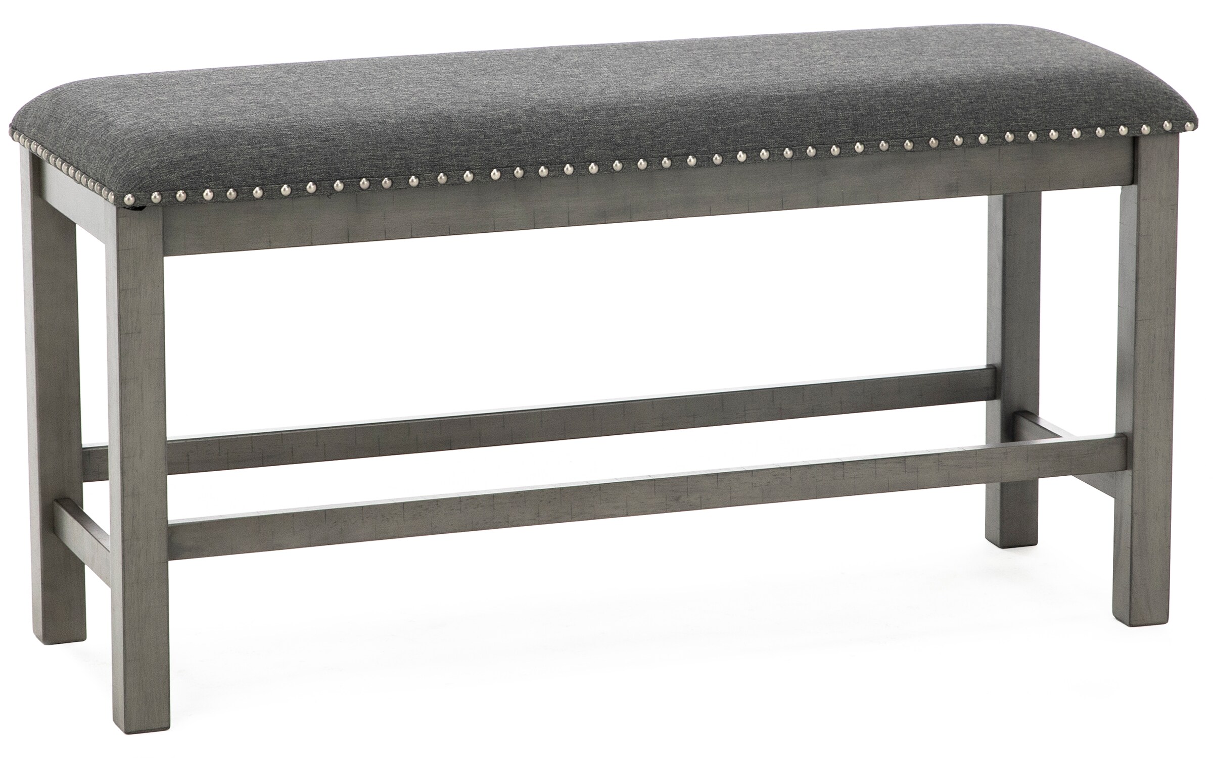 Upholstered counter bench online with back