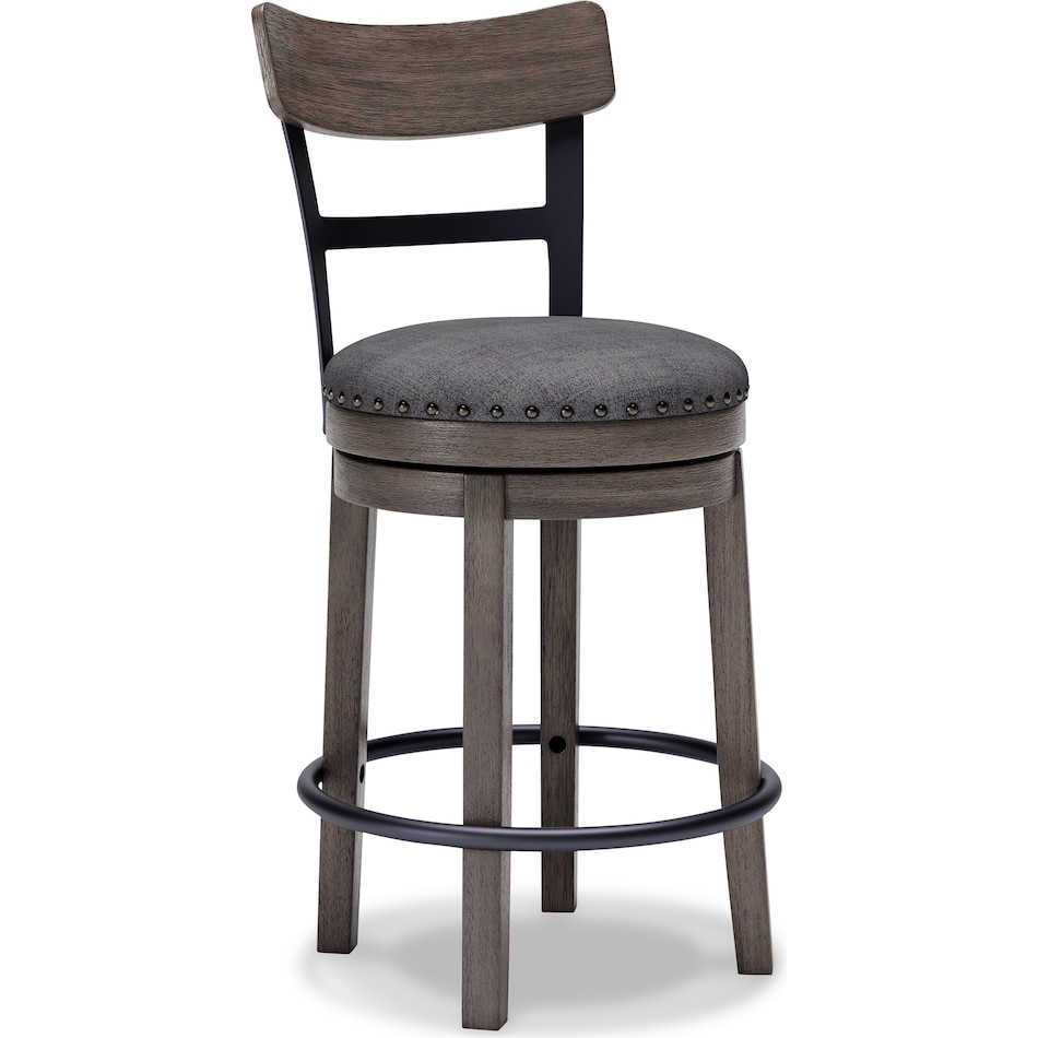 ashy grey inch & over bar seat stool   
