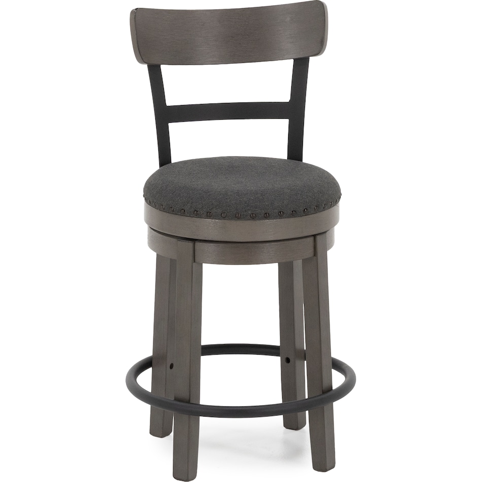 ashy grey inch & over bar seat stool   