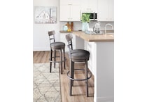 ashy grey inch & over bar seat stool   