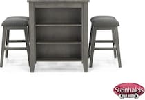 ashy grey inch counter height rectangle  image   