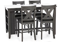 ashy grey inch counter height rectangle   